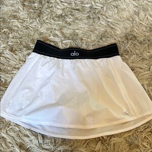 ALO Yoga White Skirt with Black Trim